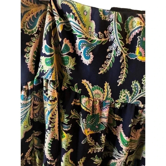 Chaps Women's Blue Multi Floral Print 100% Polyester Pull On Skirt Size L - Picture 2 of 3